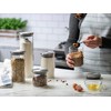 Set of 5 Glass Kitchen Canisters with Airtight Stainless-Steel Lid