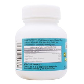 Vitamina B5 Ácido Pantoténico 30 capletas Riket | Vitaminas | Minerales | 5 mg | 100% Natural | Puro | 30 Porciones | Adultos | Mujer y Hombres | Pant