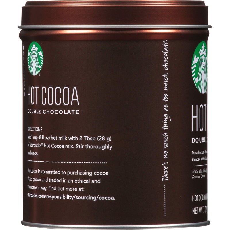 Starbucks Hot Cocoa Mix Tin, Double Chocolate Hot Cocoa Mix,