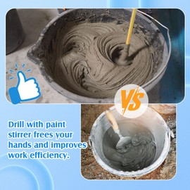 Lasnten 3 Pack Paint Stirrer for Any Drill, Easy to Clean Paint Stirrer, Paint Stirring Drill Attachment for 1-5 Gallon Bucket, Suitable for Drills Mortar Mud Grout Coatings Resins and Epoxy