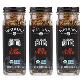Watkins Organic Grilling Steak Seasoning, 3.5 Oz, 3-Pack