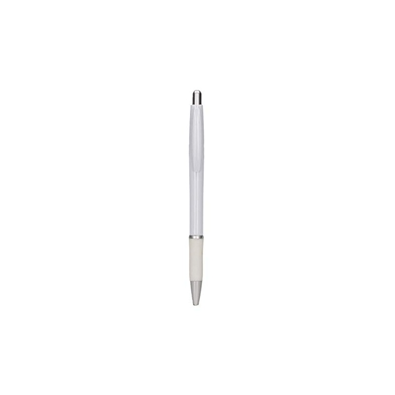 PM "Cross" Retractable Ballpoint Pen, 0.7 mm, White