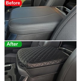 Center Console Cover for 2019-2026 Chevy Silverado/GMC Sierra & 2021-2026 Tahoe/Suburban/Yukon Accessories, Console Armrest Box Leather Protective Cover (Fits Bucket Seat Consoles Only)