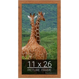 wallsthatspeak 11x26 Light Walnut Rustic Pine Picture Frame for Puzzles Posters Photos or Artwork