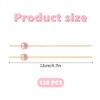 100 12cm / 4.7-inch Pink Pearl Cocktail skewers, Made of
