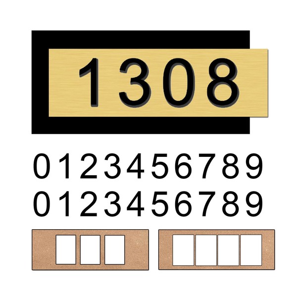 Hqvbvc House Number Plate Sign Outdoor,Two Sets of Numbers (0-9),Residential
