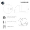 Tope de Puerta Piso, Tope Protector para Puerta Media Luna