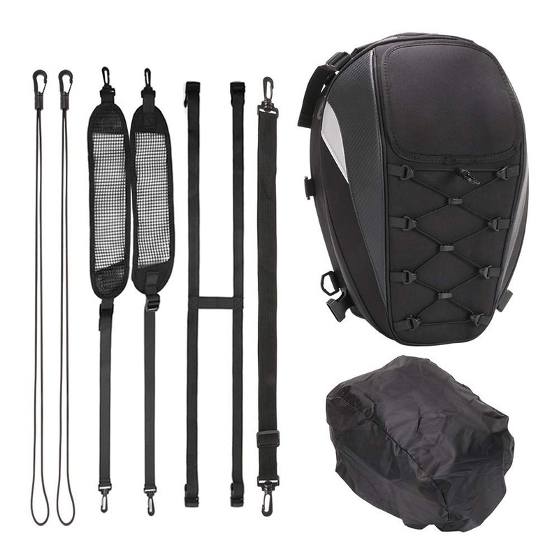 Waterproof Motorcycle Tail Bag - Dual Use Sport Backpack Helmet
