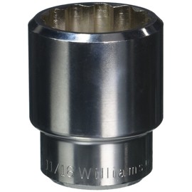 Williams X-1254 Shallow 12 Point Socket, 1-11/16-Inch