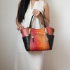MKF Collection Tote Bag for Women, Crocodile Rainbow Vegan Leather