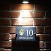 Badgemaster Modern Anthracite House Number Sign Plaque Stainless Steel Standoffs