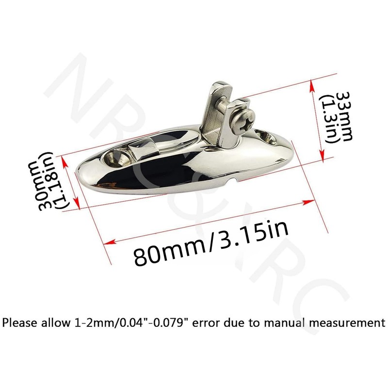 NRC&XRC 316 Stainless Steel Pair of Quick Release Bimini Top