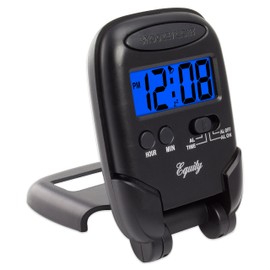 Equity by La Crosse 31302 LCD Fold-Up Travel Alarm Clock,Silver