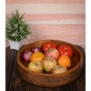 EDHAS Mango Wood Decorative Round Carved Bowl for Decoration, Centerpiece