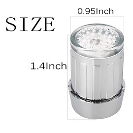 3-Color LED Water Faucet Temperature Sensitive Gradient Light Water Faucet Stream Color Changing Faucet Tap Sink Faucet for Kitchen/Bathroom