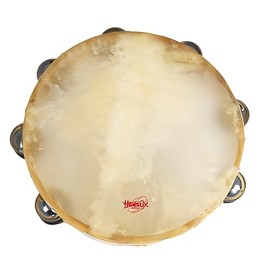 PANDERETA INFANTIL Honsuy (25 Cm.) (7 Pares de Sonajas Dobles) Parche Piel Claveteada