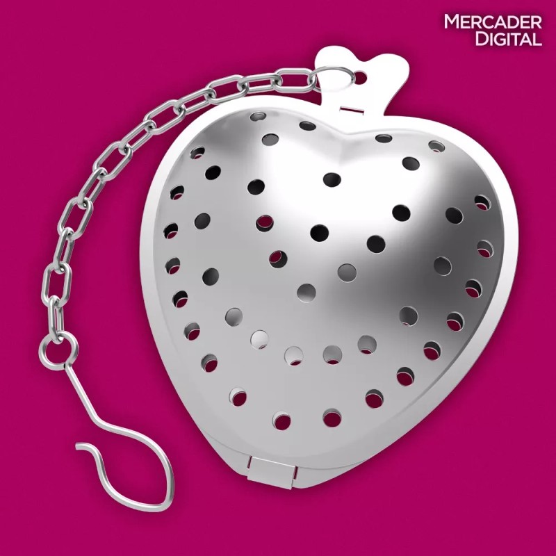 Mercader Digital 10 Pzs Infusor Té Corazón Acero Inoxidable Filtro