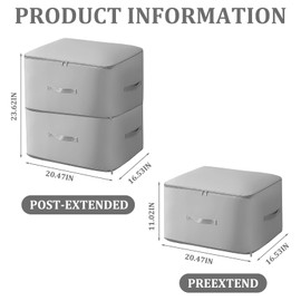 Ultra Space Saving Self Compression Organizer Large Capacity Storage Bags Compression Packing Cubes Heavy Duty Moving Bags with Zipper 54 * 42 * 60cm for Clothes, Comforters (Blue)