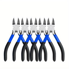 Wire Cutters 5 Pack, 6.5 inch, Precision Flush Cutters Ultra Sharp Wire Cutters for Crafting, Side Cutters Wire Snips, Spring Loaded Dikes Wire Cutter, CR-V Diagonal Cutters