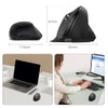 DQST Ratón Vertical Ergonómico Inalambrico Recargable -3 Niveles dpi (800-1600)-Compatible