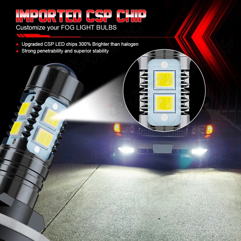 CHUSYYRAY 2PCS 880 899 LED Fog Light Bulbs 6000K For
