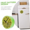 BIUDECO Elegant Fruit Design Clock Magnetic Sticker Wall Clock for