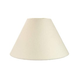 Traditional Plain Cotton Coolie Lampshade - for Table Lamps or Ceiling - Cylinder Pendant with Reducer - 10" / 25cm -(Cream)
