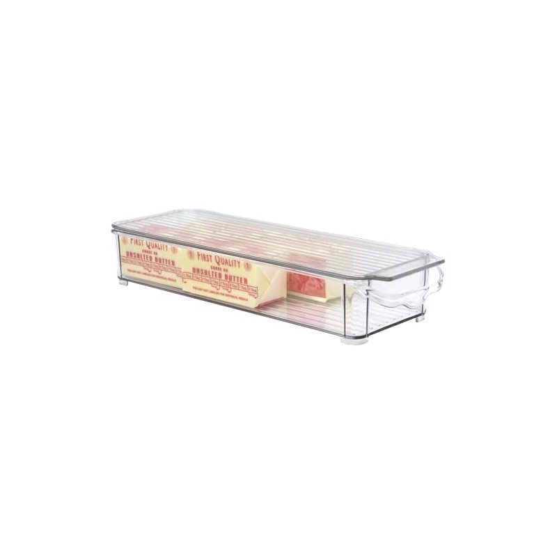Plastic Food Storage Container Bin with Lid and Handle for