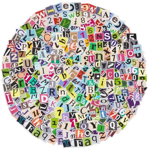 400Pcs Alphabet Letter Stickers, Waterproof for Scrapbook, Notebook, Classroom Decor,