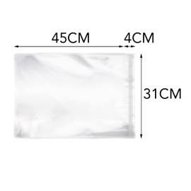 TAYLORHE TaylorHe Pack of 100 A3 (31cm x 45cm + 4cm Lid) Self Seal A3 Bags Clear Pakckaging Cello Bags Polypropylene (OPP) A3 Cellophane Bags for Prints Extra Thick 80 Micron Clear Packing Bags