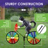 Bike Spinner Tuxedo Cat 20" – Elegant Feline Design, Weather-Resistant