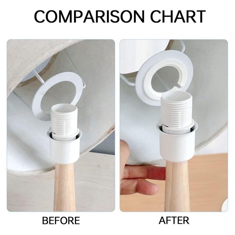 Acmerota 8Pcs E27 to E14 Lampshade Reducer Ring,Light Shade Reducer