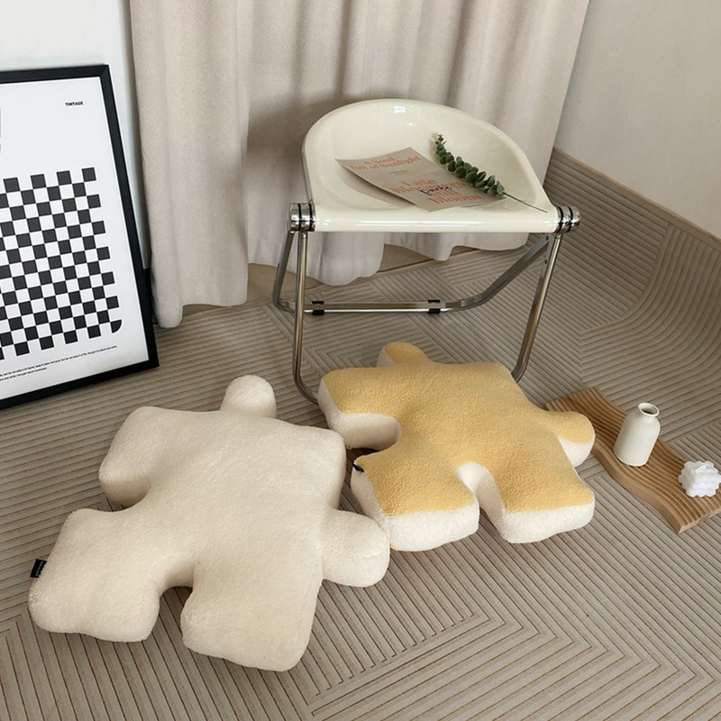 Plush Throw Pillow Ultra Soft Cushion Puzzle Special Shaped for