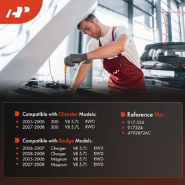 A-Premium Engine Oil Dipstick Dip Stick Compatible with Dodge Charger 2006-2008, Magnum 2005-2008 & Chrysler 300 2005-2008, 5.7L, RWD Only, Engine Oil Level Dipstick