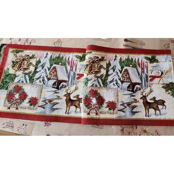 Homvare Christmas Table Runner Holiday