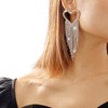 Rhinestone Wedding Earrings for Women Dress Silver Black Hot Pink