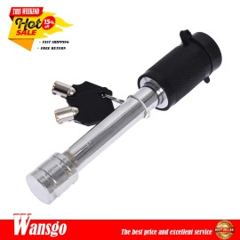Wansgo Receiver Upgrade 5/8 in Hitch Pin Lock For Truck Trailer Tow w/2 Keys Universal