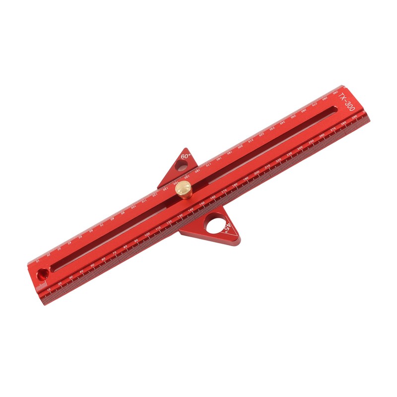 Woodworking T Track Ruler Multifunctional Aluminum Alloy Portable Wood Measuring