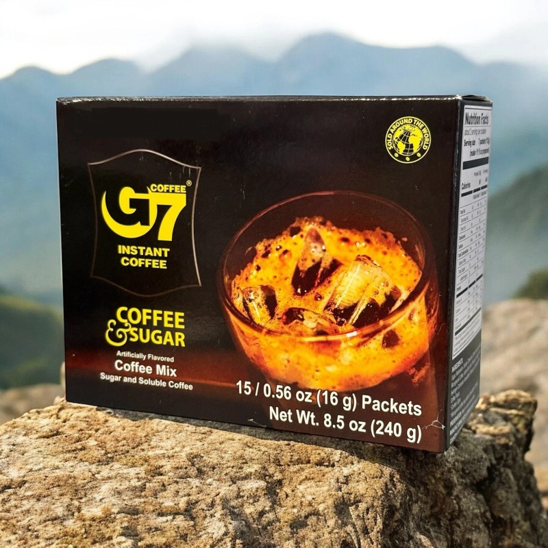 G7 Trung Nguyen Sugar Black Instant Coffee - Ca Phe