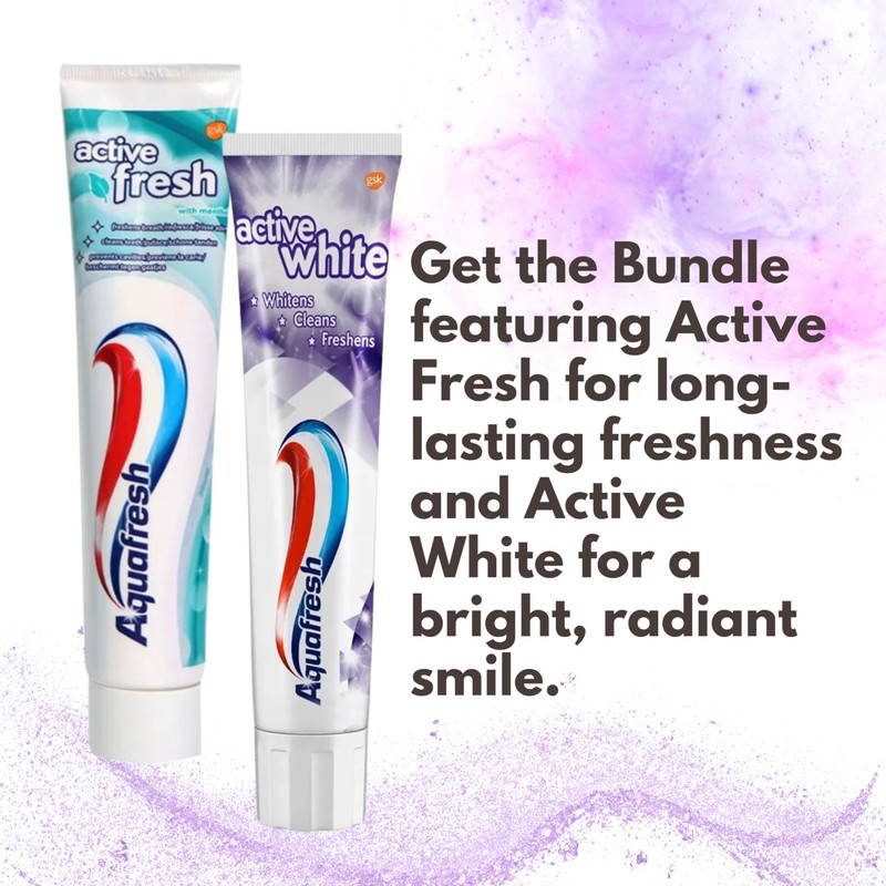 Home & Hatch Toothpaste Bundle: Includes 2 Packs of Aquafresh