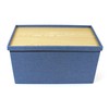 Humble Crew Ryan Tray Coffee Table Ottoman with Storage, Navy