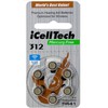 iCellTech 60 iCellTech Size 312 PR41 P312 MF Zinc Air Hearing Aid Batteries Expires 2026