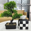 Tissue Box Holder,PU Leather Square Tissue Holder,Cube Tissue Box Covers,Checkered