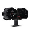 6 Blades Heat Powered Stove Fan Dual Head Fireplace Fan
