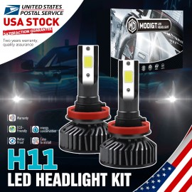 MGT H11 H8 H9 LED Headlight High/Low Beam Aluminum casing with built-in cooling fan