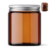 8.5oz Amber Candle Jars for Making Candles, Round Glass Jar