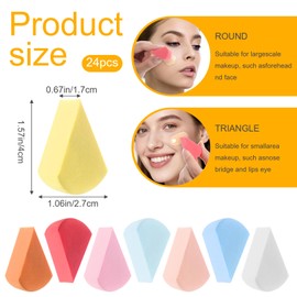 Gesichtsschwämme 24 Pcs Make-up-Schwamm Pinsel Set Beauty Gesichts-Grundierung Gesicht Nase Augen Deckkraft Verblenden Konturierung Puderquasten Textmarker Kreationen Kosmetik Werkzeug