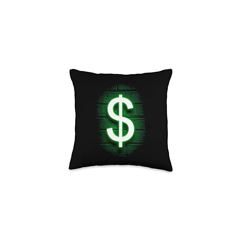 Dollar Bill Dollar Sign $$ Throw Pillow