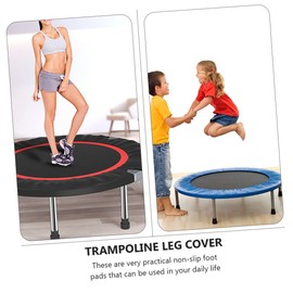 TEHAUX 10Pcs Wear Resistant Rubber Trampoline Leg Caps Non Slip Replacement Pads for Trampoline Furniture Legs Easy Installation Durable Practical for Use