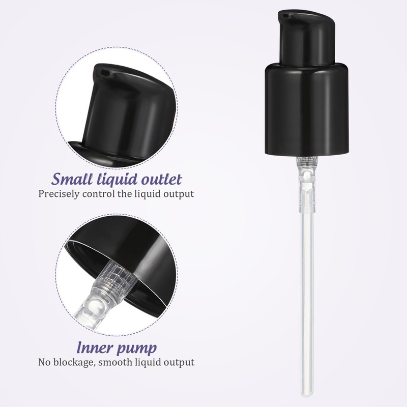 4pcs Replacement Lotion Pump Heads 20 mm Diameter Black